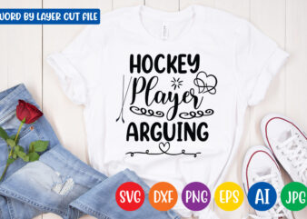Hockey Player Arguing SVG Vector T-shirt Design