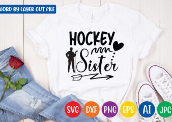 Hockey Sister SVG Vector T-shirt Design