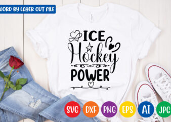 Ice Hockey Power SVG Vector T-shirt Design