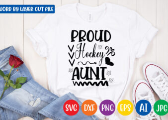 Proud Hockey Aunt SVG Vector T-shirt Design