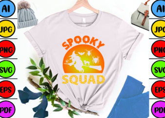 Spooky Squad t shirt template vector
