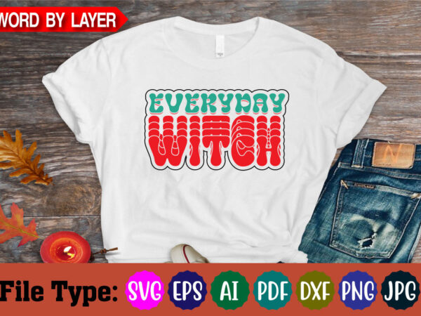 Everyday witch- svg cut file vector clipart