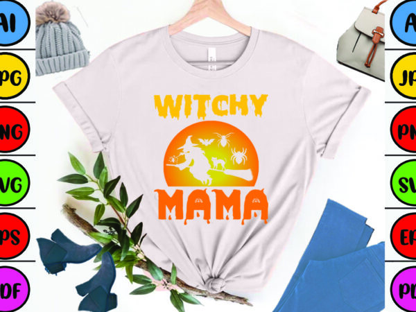 Witchy mama t shirt design for sale