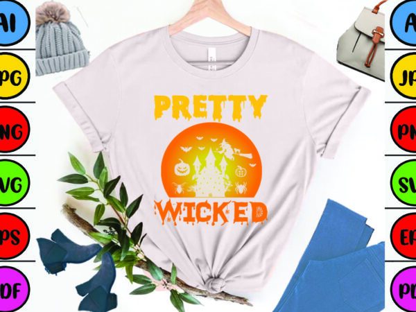 Pretty wicked t shirt illustration