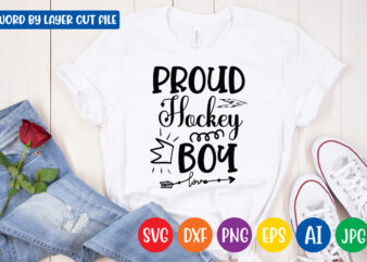 Proud Hockey Boy SVG Vector T-shirt Design