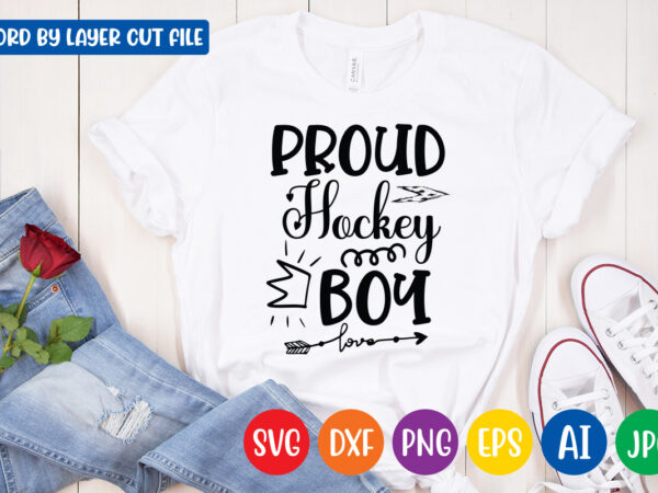 Proud hockey boy svg vector t-shirt design
