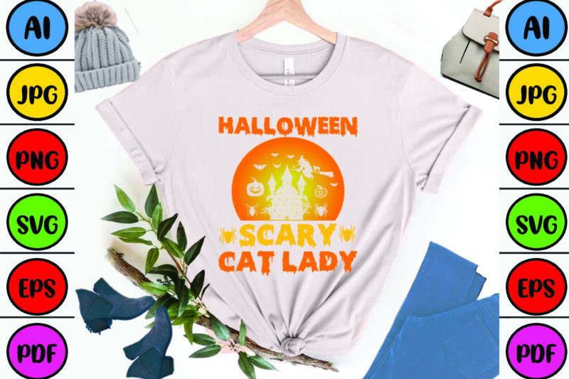 Halloween Scary Cat Lady