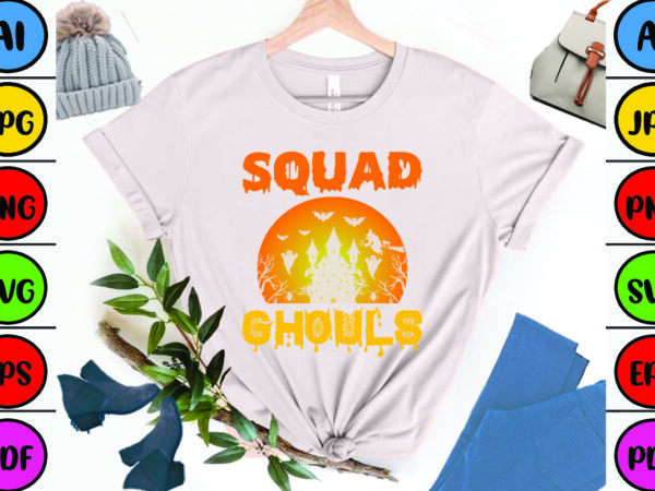 Squad ghouls t shirt template vector
