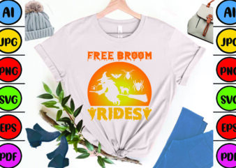 Free Broom Rides t shirt graphic design