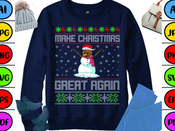 Make christmas great again t shirt designs for sale