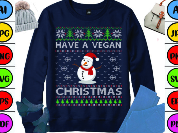 Have a vegan christmas graphic t shirt