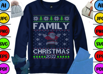 Family Christmas 2022 t shirt graphic design