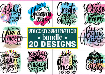 Rainbow Unicorn Svg & Sublimation Bundle t shirt design online