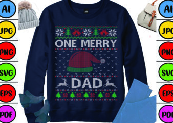 One Merry Dad t shirt design online