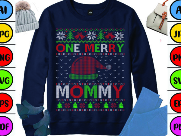 One merry mommy t shirt design online
