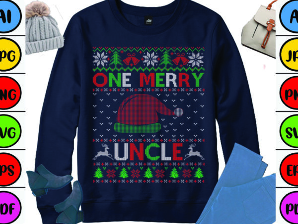One merry uncle t shirt design online