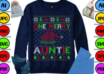 One Merry Auntie t shirt design online