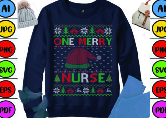 One Merry Nurse t shirt design online