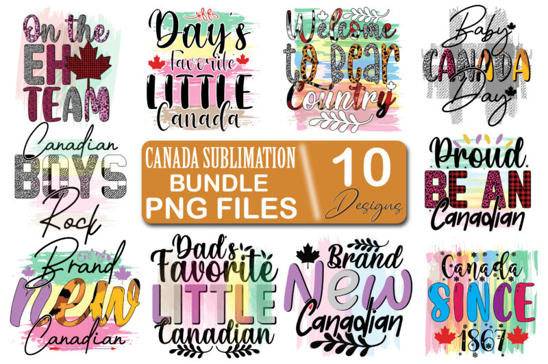 Canada Day Sublimation Bundle /10 Design
