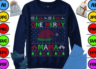 One Merry Mama t shirt design online