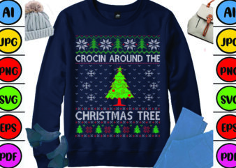 Crocin Around the Christmas Tree t shirt vector file