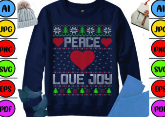 Peace Love Joy t shirt illustration