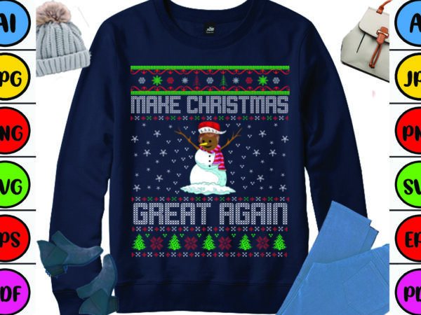 Make christmas great again t shirt designs for sale