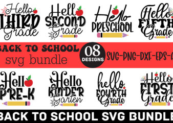 Back to School SVG Bundle t shirt template