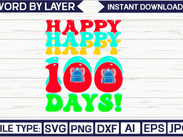 Happy 100 days! svg design