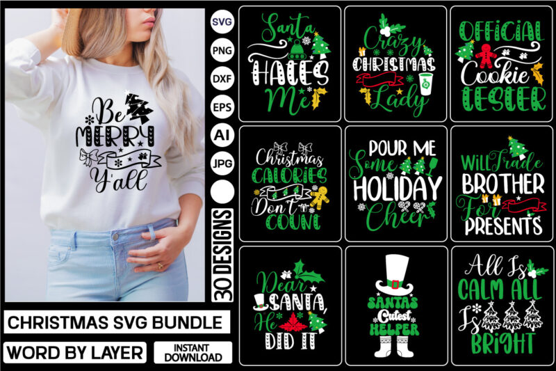 Christmas SVG Bundle, Christmas SVG Bundle, Winter svg, Santa SVG, Holiday, Merry Christmas, Christmas Bundle, Funny Christmas Shirt, Cut File Cricut, Christmas SVG Bundle, Winter svg, Santa SVG, Holiday, Merry