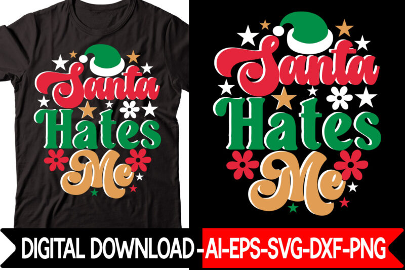 Santa Hates Me Retro Design Christmas SVG Bundle, Winter Svg, Funny Christmas Svg, Winter Quotes Svg, Winter Sayings Svg, Holiday Svg, Christmas Sayings Quotes Christmas Bundle Svg, Christmas Quote Svg,