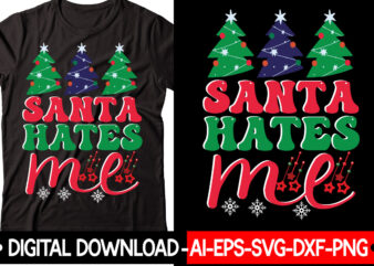 Santa Hates Me Retro design Christmas SVG Bundle, Winter Svg, Funny Christmas Svg, Winter Quotes Svg, Winter Sayings Svg, Holiday Svg, Christmas Sayings Quotes Christmas Bundle Svg, Christmas Quote Svg,
