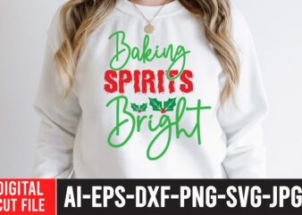 Baking Spirits Bright T-Shirt Design , In December We Wear Red T-Shirt Design ,In December We Wear Red SVG Cut File , Christmas SVG Mega Bundle , 220 Christmas Design