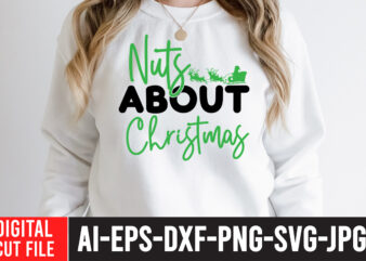Nuts About Christmas T-Shirt Design , Nuts About Christmas SVG Cut File , In December We Wear Red T-Shirt Design ,In December We Wear Red SVG Cut File , Christmas