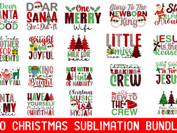 Christmas sublimation png bundle t shirt vector file
