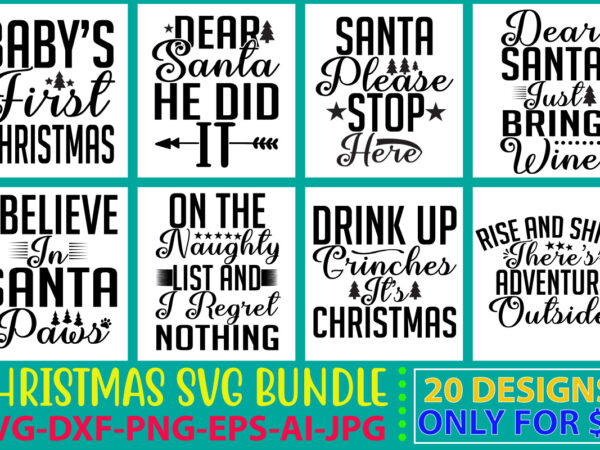 Christmas svg bundle t shirt vector file