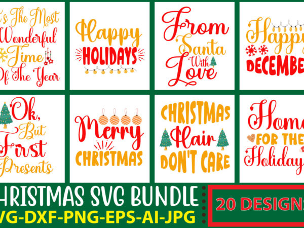 Christmas svg bundle t shirt vector file