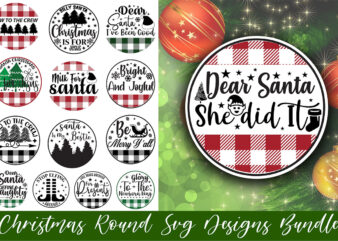 Christmas Round SVG Designs bundle