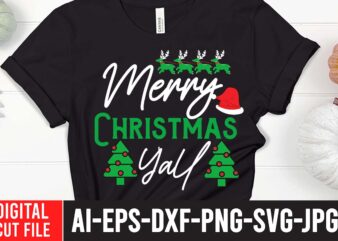 Merry Christmas Y’all SVG Cut File , christmas svg, christmas t shirt design, christmas tree svg, christmas shirt ideas, merry christmas svg, nightmare before christmas svg, free christmas svg, santa