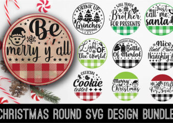 Christmas Round Svg Design Bundle