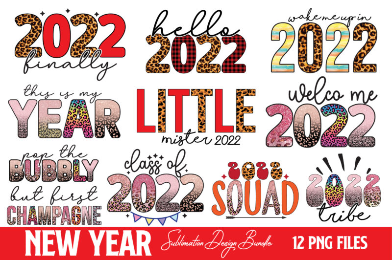 New Year Sublimation Design Bundle