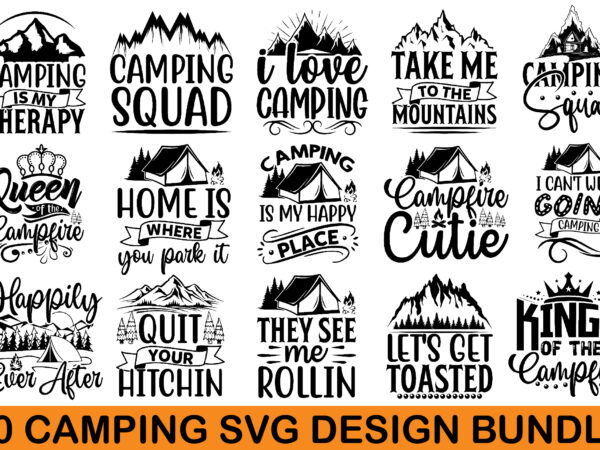 Camping svg design bundle