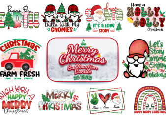 Christmas Sublimation Bundle t shirt vector file