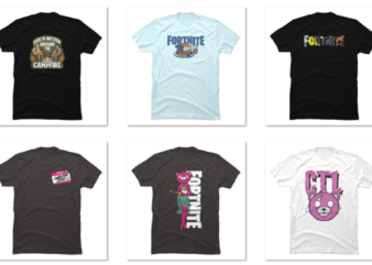 10 Fortnite PNG T-shirt Designs Bundle For Commercial Use Part 1