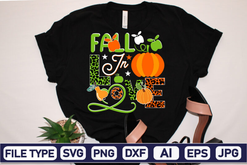 Fall In Love Sublimation PNG Design