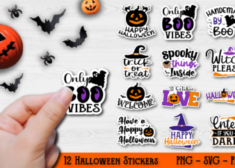 Halloween Sticker Bundle | 12 Stickers