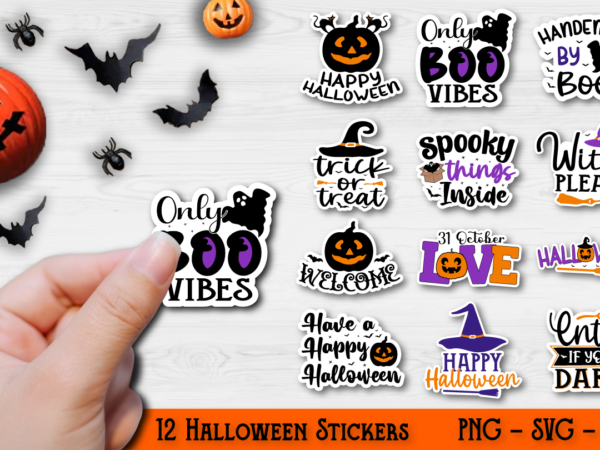 Halloween sticker bundle | 12 stickers graphic t shirt