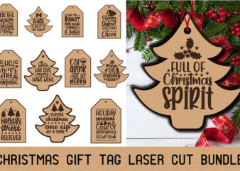 Christmas Gift Tag Laser Cut Bundle