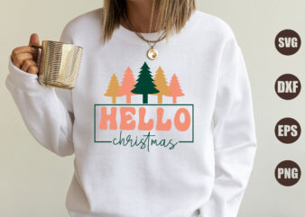 Hello Christmas graphic t shirt