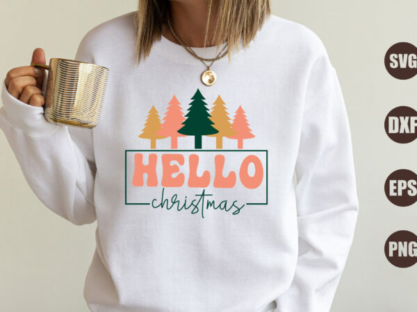 Hello christmas graphic t shirt